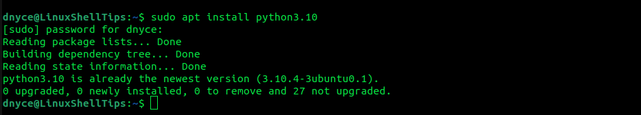 Install Python in Ubuntu