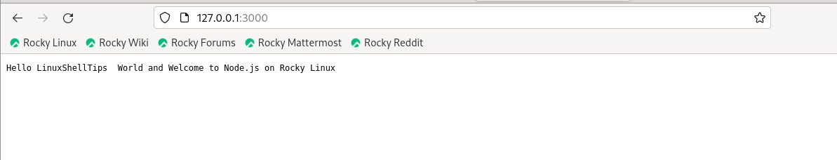 Check Node.js in Rocky Linux
