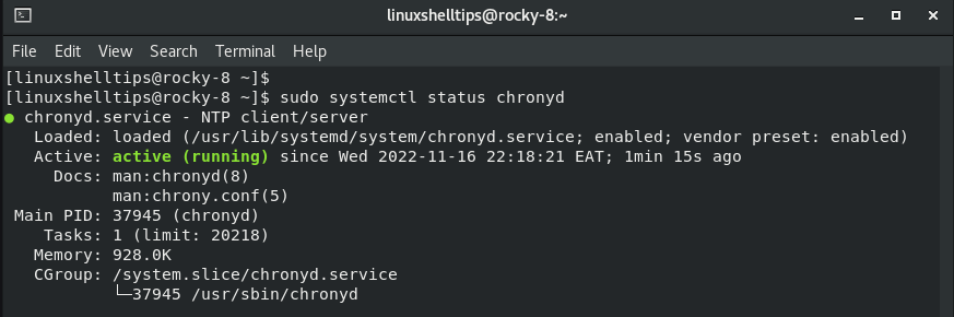 Check Chrony in Rocky Linux