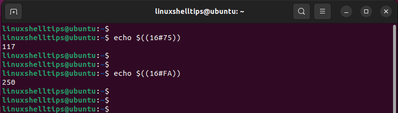 Convert Hexadecimal to Decimal in Linux