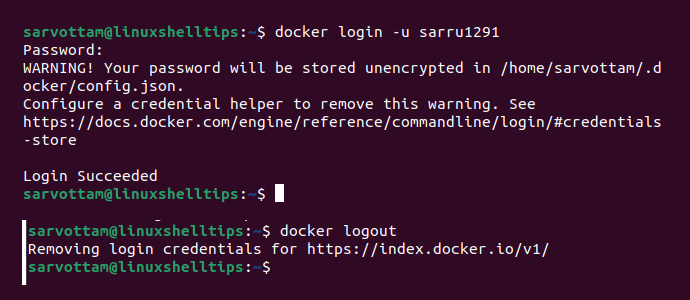 Docker User Login